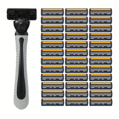Classic Safety Razor Set Stainless Steel Skin Guard Holder and Blades