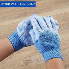 12pcs Exfoliating Shower Gloves Mitt Bath Gloves For Shower