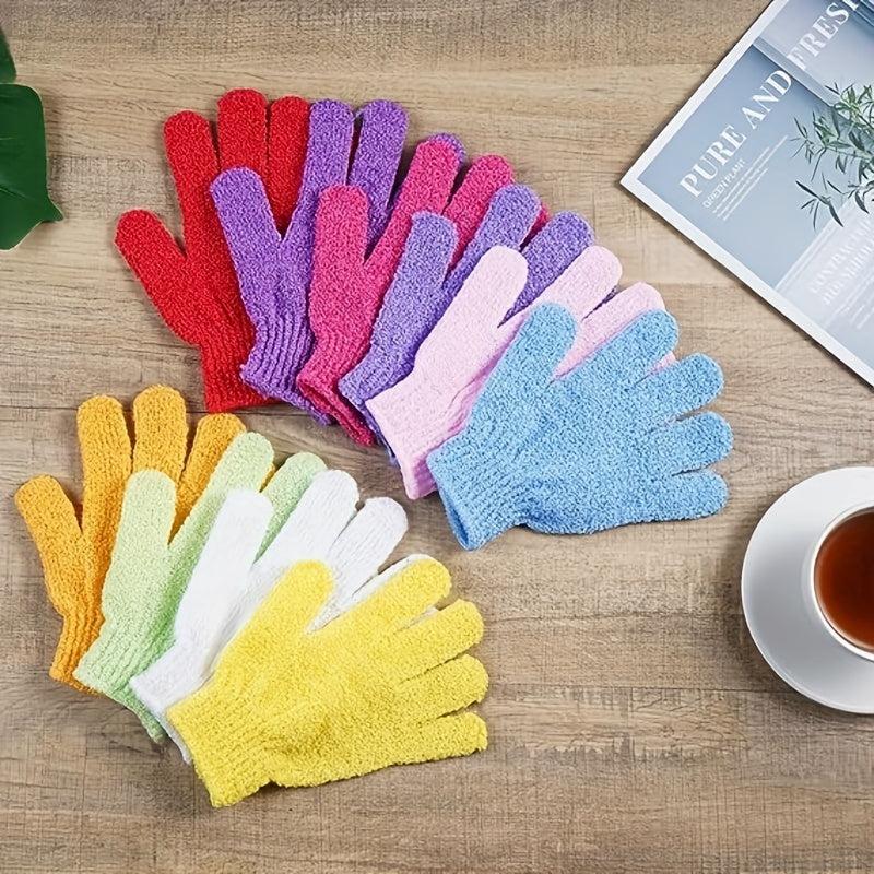12pcs Exfoliating Shower Gloves Mitt Bath Gloves For Shower