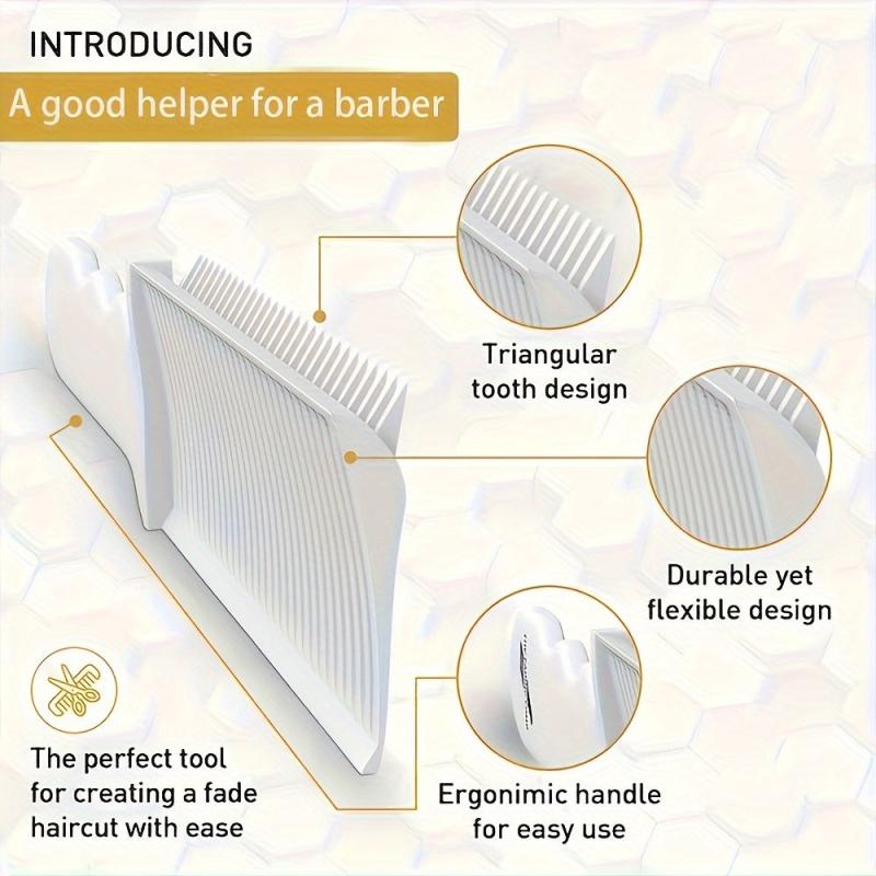 Prof. Barber Fade Comb Flat Top Comb Hair Cutting Comb Men Heat-Resistant