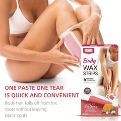 60 Coconut Essence Hair Removal Waxing Strips - Smooth & Effective Wax Paper