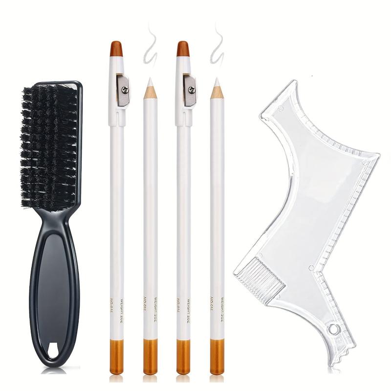 Beard Styling Comb Set Beard Trimmer Beard Shaper Ruler Pens Brush