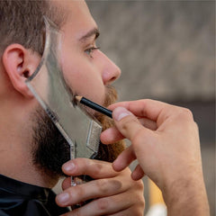Beard Styling Comb Set Beard Trimmer Beard Shaper Ruler Pens Brush