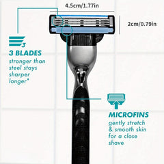 15pcs Men's Washable Razor Blade Refills Safe Razor Accessories