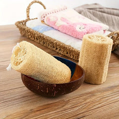2PCS Natural Loofah Sponge Body Shower Wash Sponge Exfoliate Dead Skin