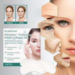10pcs Techmology Collagen Film Skin Firming Wrinkle Smoothing Moisturizing Patch