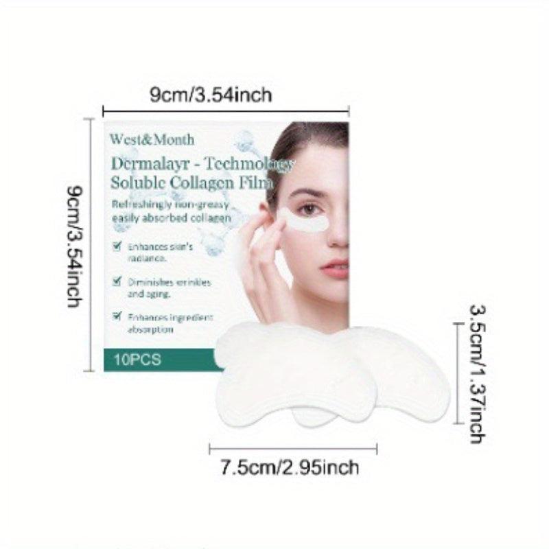 10pcs Techmology Collagen Film Skin Firming Wrinkle Smoothing Moisturizing Patch