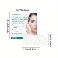 10pcs Techmology Collagen Film Skin Firming Wrinkle Smoothing Moisturizing Patch