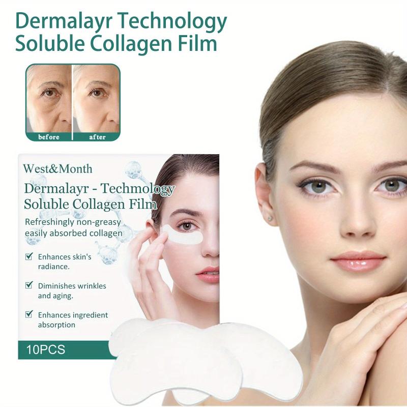 10pcs Techmology Collagen Film Skin Firming Wrinkle Smoothing Moisturizing Patch