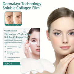 10pcs Techmology Collagen Film Skin Firming Wrinkle Smoothing Moisturizing Patch