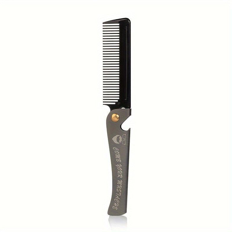 Folding Beard Comb Stainless Steel Men Portable Beard Shaping Tools