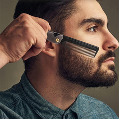 Folding Beard Comb Stainless Steel Men Portable Beard Shaping Tools