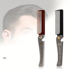Folding Beard Comb Stainless Steel Men Portable Beard Shaping Tools