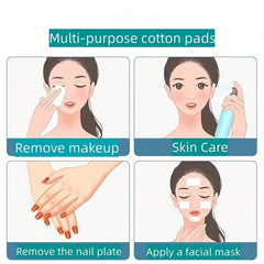 100pcs Water Saving Facial Makeup Remover Pads for Sensitive Skin
