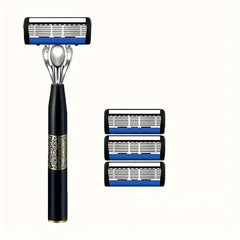 Men's Manual 7 Layer Razor with Non Slip Handle and 3 12 15 21 27 30 36 Blades