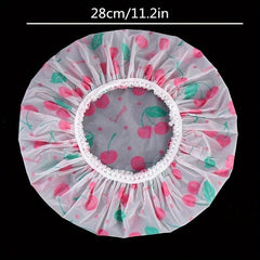 4pcs Adjustable Printed Shower Caps Reusable Waterproof Bath Bonnet