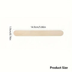 100 Pcs Natural Wood Wax Applicator Sticks for Hair Removal Eyebrow and Body