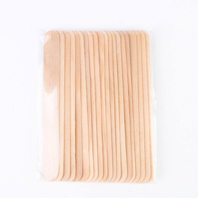 100 Pcs Natural Wood Wax Applicator Sticks for Hair Removal Eyebrow and Body