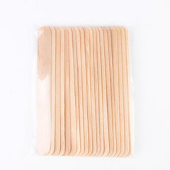 100 Pcs Natural Wood Wax Applicator Sticks for Hair Removal Eyebrow and Body