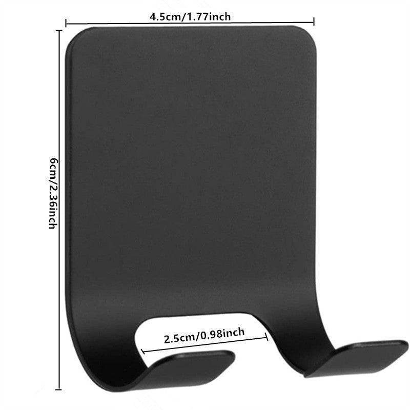 2 Pcs Stainless Steel Bathroom Storage Punch Razor Holder Wall Shelf