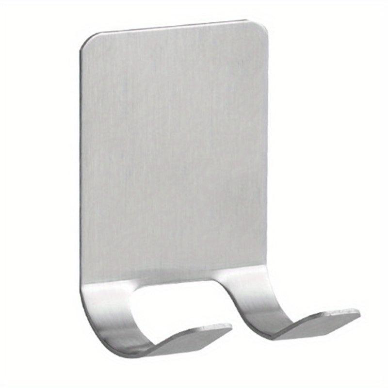 2 Pcs Stainless Steel Bathroom Storage Punch Razor Holder Wall Shelf