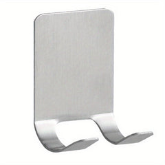 2 Pcs Stainless Steel Bathroom Storage Punch Razor Holder Wall Shelf
