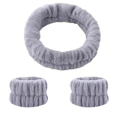 1pc Single 3pcs Set Reusable Spa Headband Wrist Washband Face Wash Straps Set