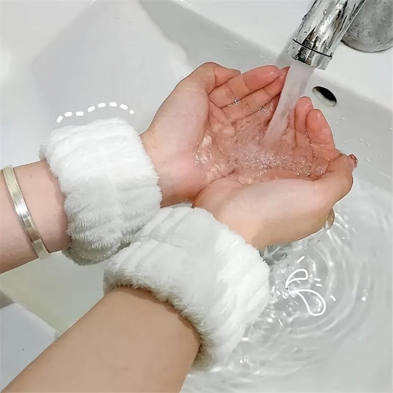 1pc Single 3pcs Set Reusable Spa Headband Wrist Washband Face Wash Straps Set