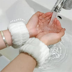 1pc Single 3pcs Set Reusable Spa Headband Wrist Washband Face Wash Straps Set
