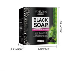 100g Bamboo Charcoal Face Wash Soap Deep Cleansing Pores Control Clean Skin Care