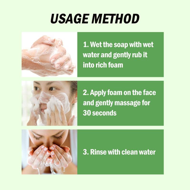 100g Bamboo Charcoal Face Wash Soap Deep Cleansing Pores Control Clean Skin Care