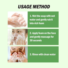 100g Bamboo Charcoal Face Wash Soap Deep Cleansing Pores Control Clean Skin Care