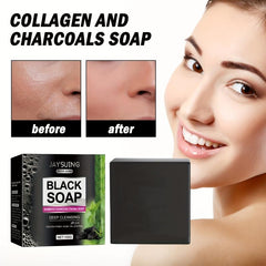 100g Bamboo Charcoal Face Wash Soap Deep Cleansing Pores Control Clean Skin Care