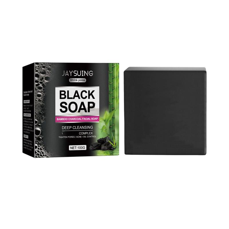 100g Bamboo Charcoal Face Wash Soap Deep Cleansing Pores Control Clean Skin Care