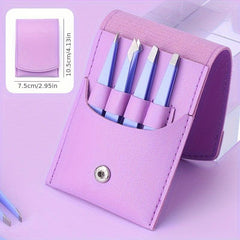 Professional Tweezers Set for Eyebrows & Facial Hair Removal with Storage Bag