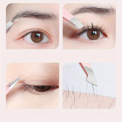 Professional Tweezers Set for Eyebrows & Facial Hair Removal with Storage Bag