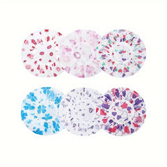 6pcs Cartoon Waterproof Shower Cap for Women