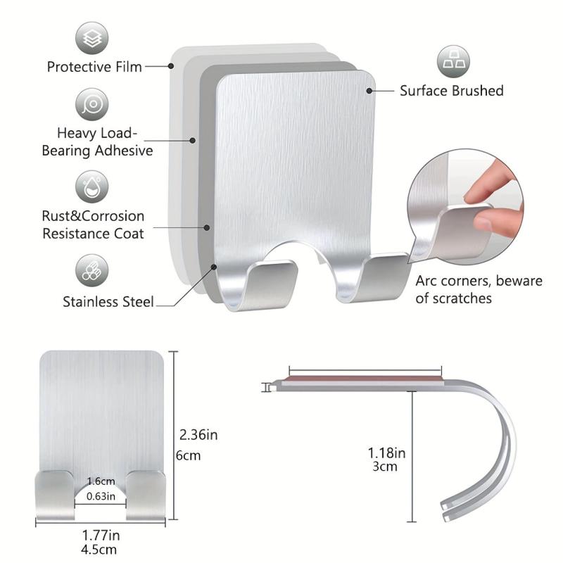 Stainless Steel Razor Holder Bathroom Hook Storage Bracket