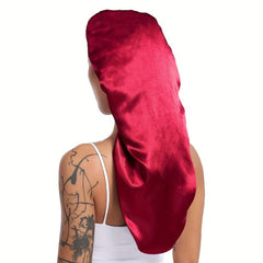 Long Satin Bonnet Hair Bonnet For Sleeping Shower Cap Reusable