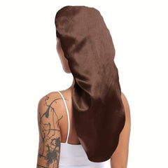 Long Satin Bonnet Hair Bonnet For Sleeping Shower Cap Reusable