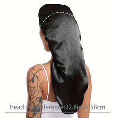 Long Satin Bonnet Hair Bonnet For Sleeping Shower Cap Reusable