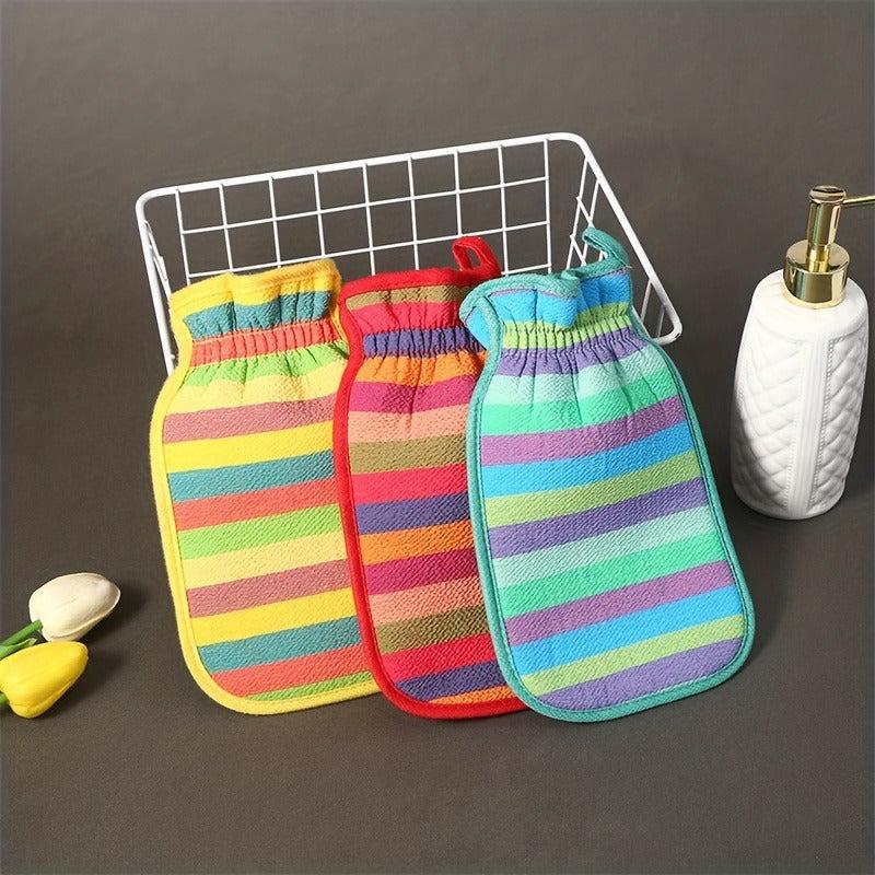 3pcs Exfoliating Shower Gloves Mitt Washcloth Bath Gloves