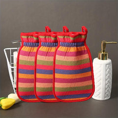 3pcs Exfoliating Shower Gloves Mitt Washcloth Bath Gloves