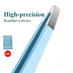 4Pcs Tweezers Set with Leather Case for Women