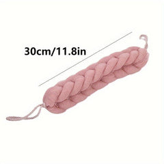 Long Stretch Back Sponge With Rope Handles Exfoliating Body Scrub