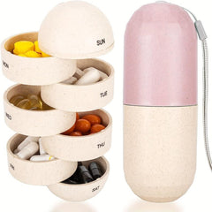 7-Day Waterproof Travel Pill Box Organizer