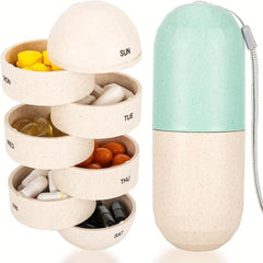 7-Day Waterproof Travel Pill Box Organizer