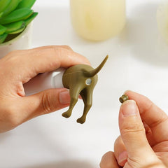 Funny Pooping Dog Butt Toothpaste Topper Cap Self Closing Toothpaste Caps