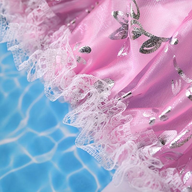 2pcs Double Layer Shower Caps Adjustable Printed Bonnet