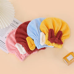 2pcs Hair Towel Wrap Microfiber Absorbent Hair Turban Quick Drying for Women
